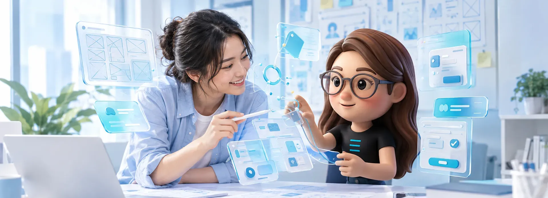 UI UX design services process from research to developer handover