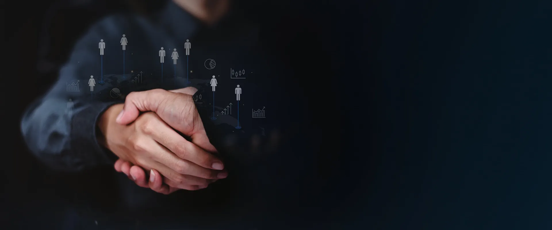 Close-up of a handshake symbolizing business partnership and innovation by Trinergy