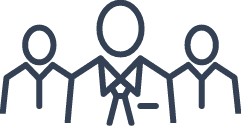Team collaboration icon symbolizing teamwork and effective project management