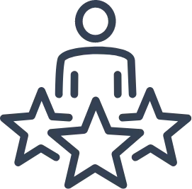 Customer satisfaction icon representing Trinergy's focus on delivering exceptional client