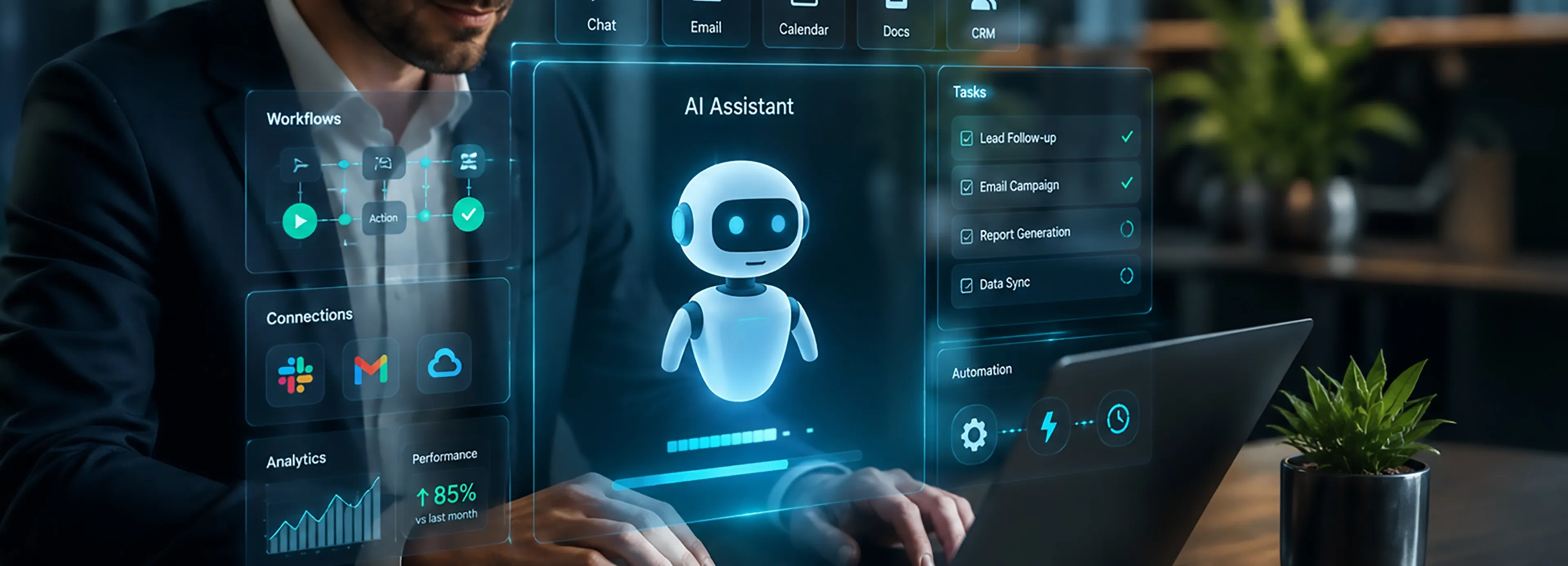 AI agents automate business workflows improve efficiency and support digital transformation