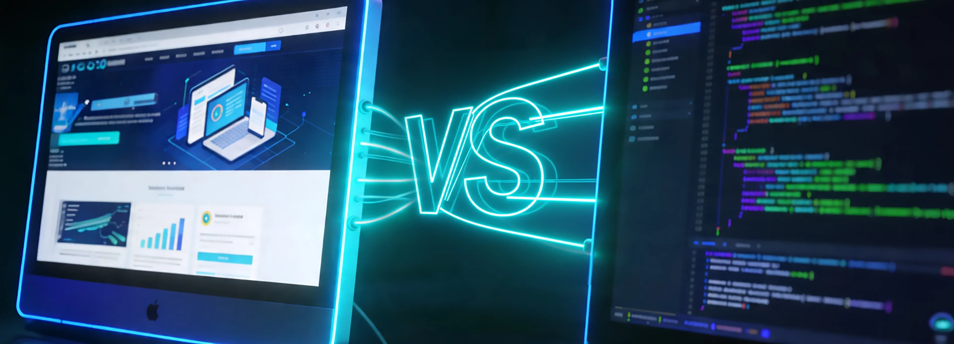 Frontend and backend development showing user interface design, server processes