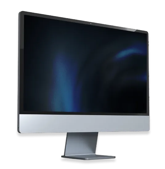 A sleek computer monitor showcasing Trinergy's UI/UX web design services