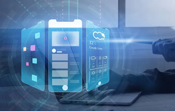 Digital prototype showcasing the design phase