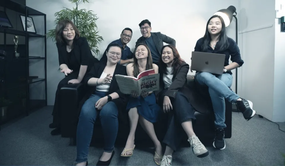 Trinergy team members socialising during a bonding session