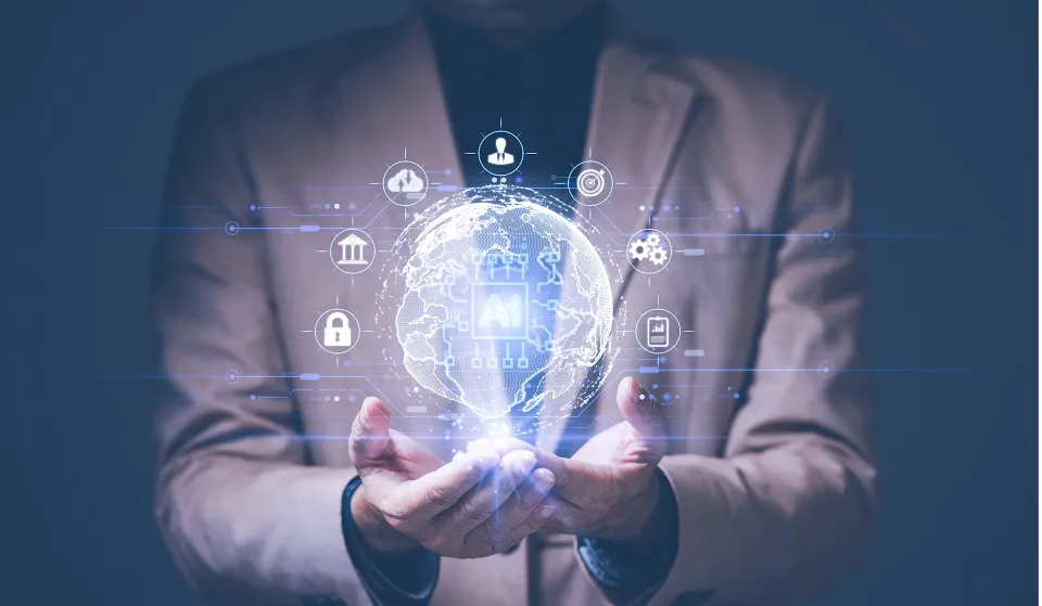 Artificial intelligence brain icon