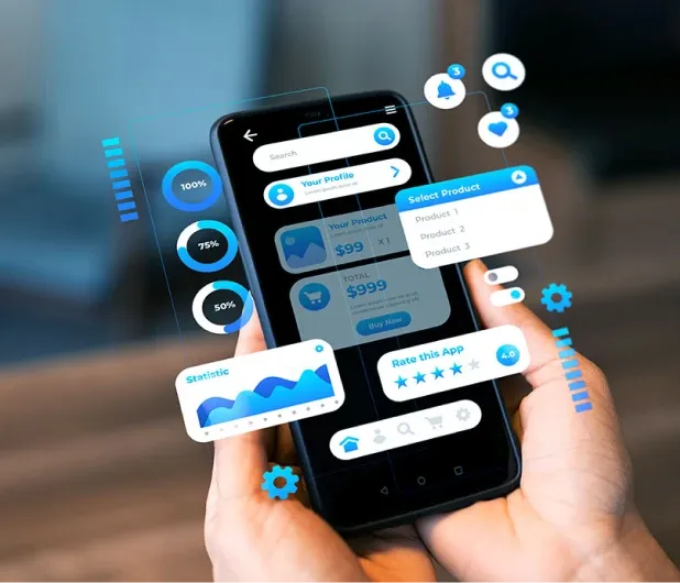 A hand pointing to a search bar, symbolizing Trinergy’s expertise in enhancing online business visibility through SEO strategies.